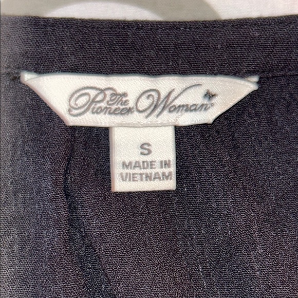 The Pioneer Woman Gorgeous Boho Black Embroidered Women's Top Size Small - Picture 8 of 10